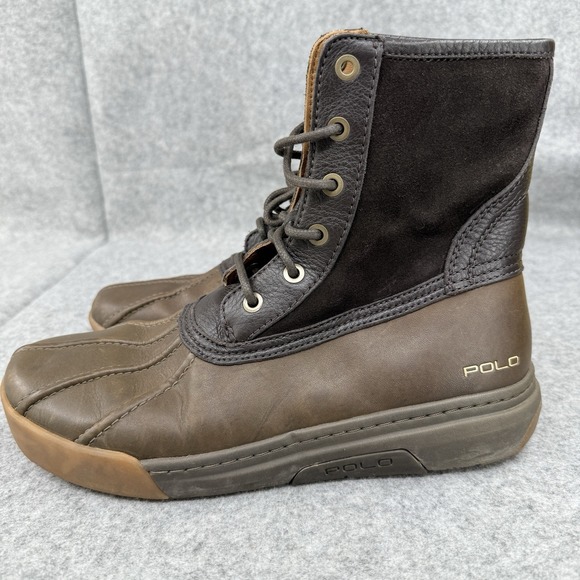Polo Ralph Lauren Men's Declan Leather Boots, 7.5D Brown Suede Leather - Picture 1 of 10